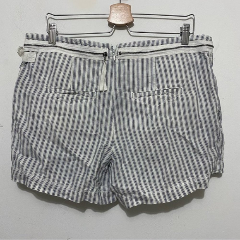 Anthropologie Marrakech Striped Zipper Waist Blue, White & Grey Skort Size 31 - Picture 4 of 12